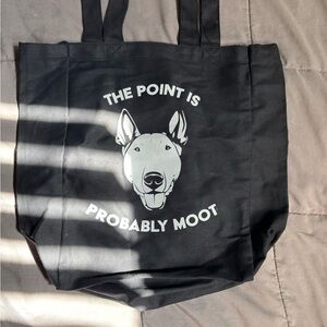 Rick Springfield Black Tote Bag with Dog Print